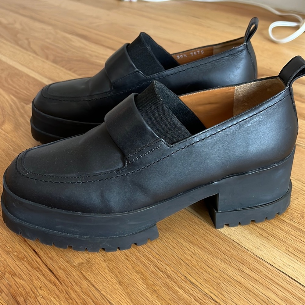 Clergerie chunky leather platform loafers (39.5)